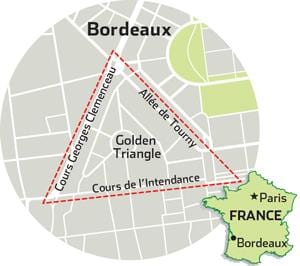 peta dari Bordeaux
