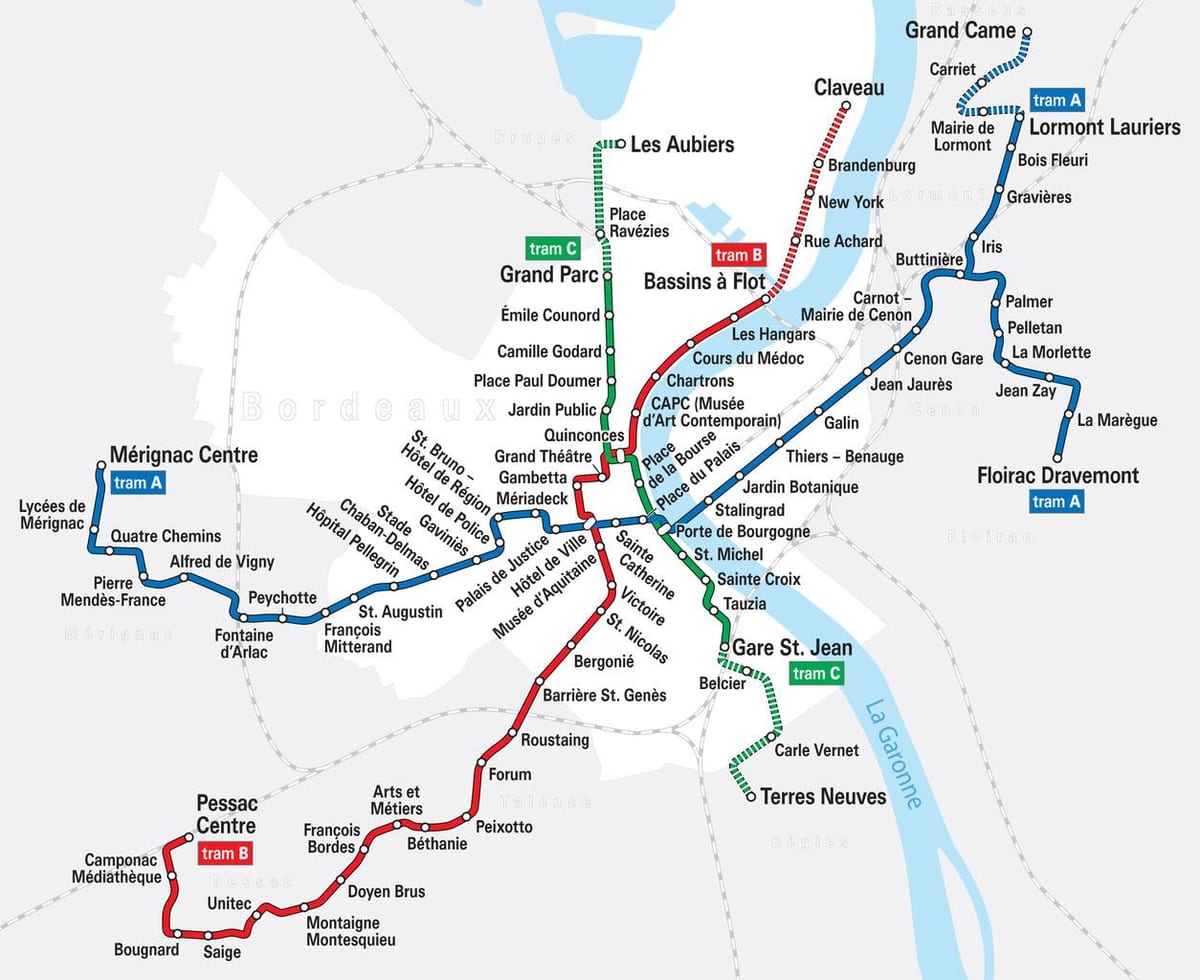 Bordeaux sistem trem peta